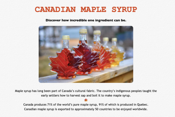 Maple Syrup Webpage Preview