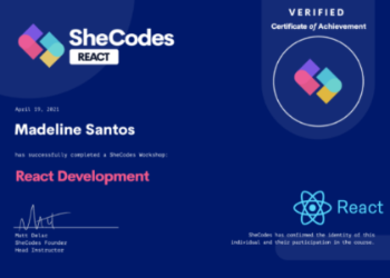 SheCodes React Certificate